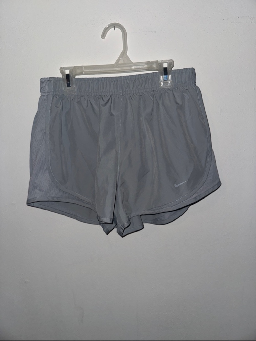 Nike Women's Gray Mesh-Trim Athletic Shorts